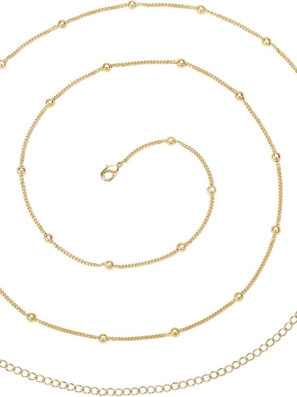 Adjustable 18k Gold Plated Waist Chain, Beach Bikini Body Chain, Handmade Boho B